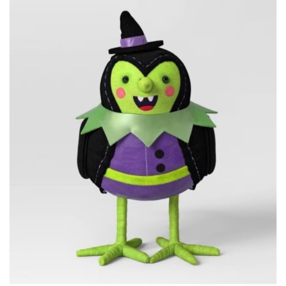 Featherly Friends™ 'Spellma' Felt Witch Bird Halloween Figurine Hyde & EEK!